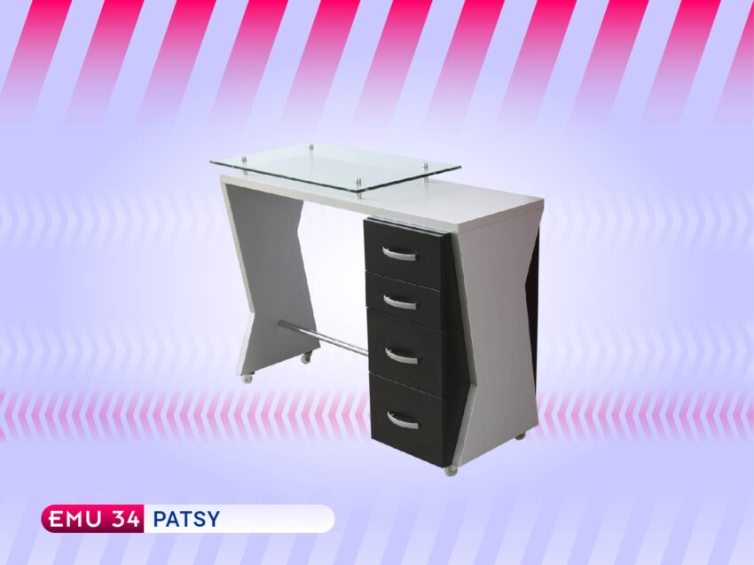 Mesa para manicure con vidrio Patsy