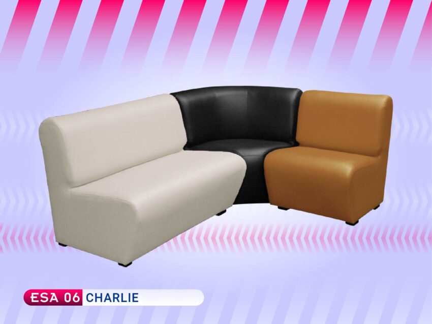 Sillón de espera para estética barbería oficina Charlie